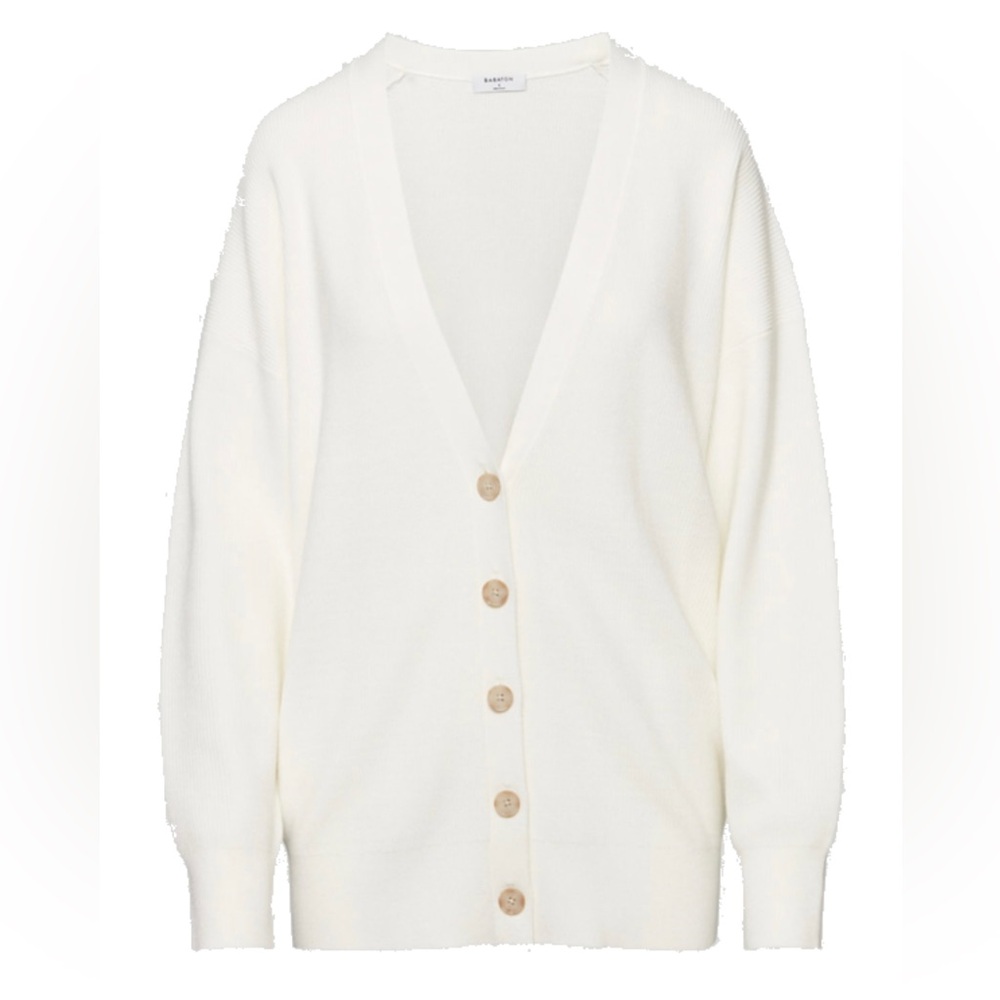 Aritzia wool cardigan, light birch,  2xs